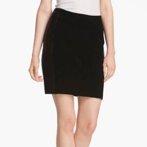 Rag & Bone Black Vanhi Skirt With Lambskin Side Panels